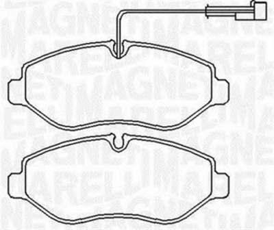 MAGNETI MARELLI 363916060650 -  Комплект тормозных колодок, дисковый тормоз